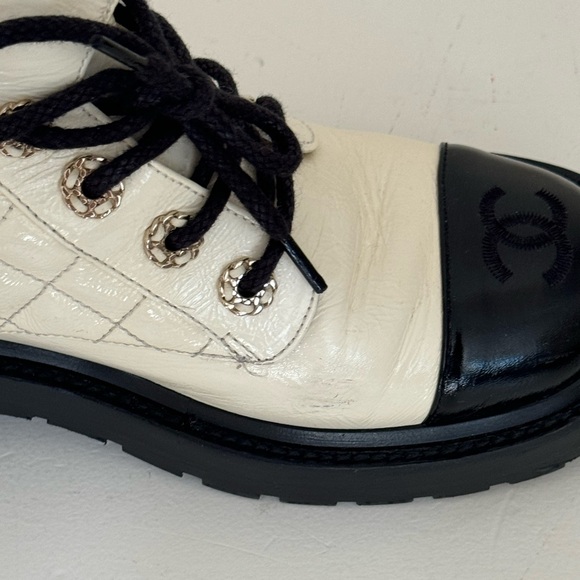 Chanel Combat Boots Sz 37 - Picture 7 of 15